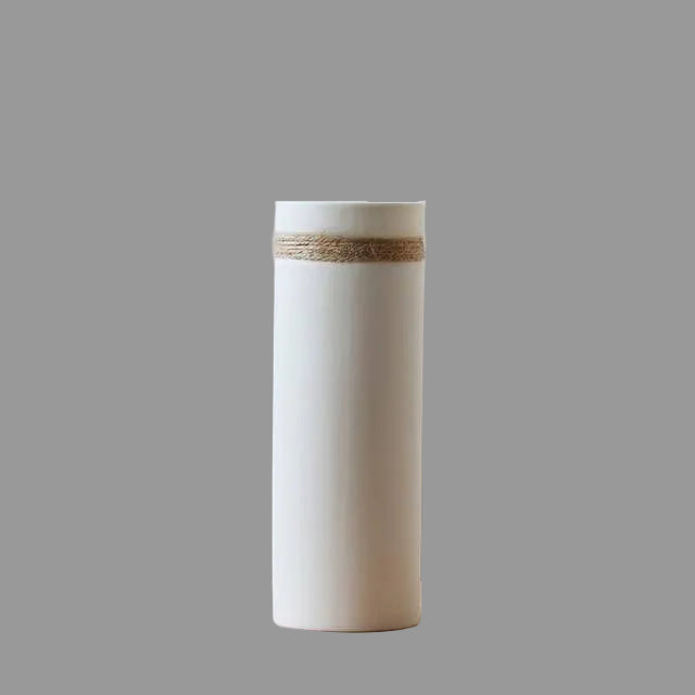 Modern White Ceramic Flower Vase | Elegant Home Decor