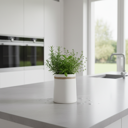 Modern White Ceramic Flower Vase | Elegant Home Decor