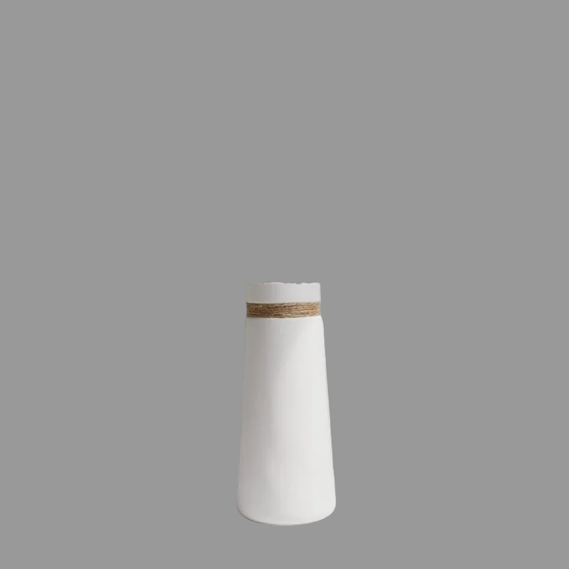 Modern White Ceramic Flower Vase | Elegant Home Decor