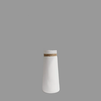 Modern White Ceramic Flower Vase | Elegant Home Decor