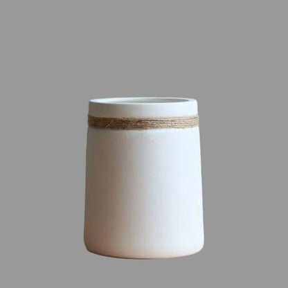 Modern White Ceramic Flower Vase | Elegant Home Decor
