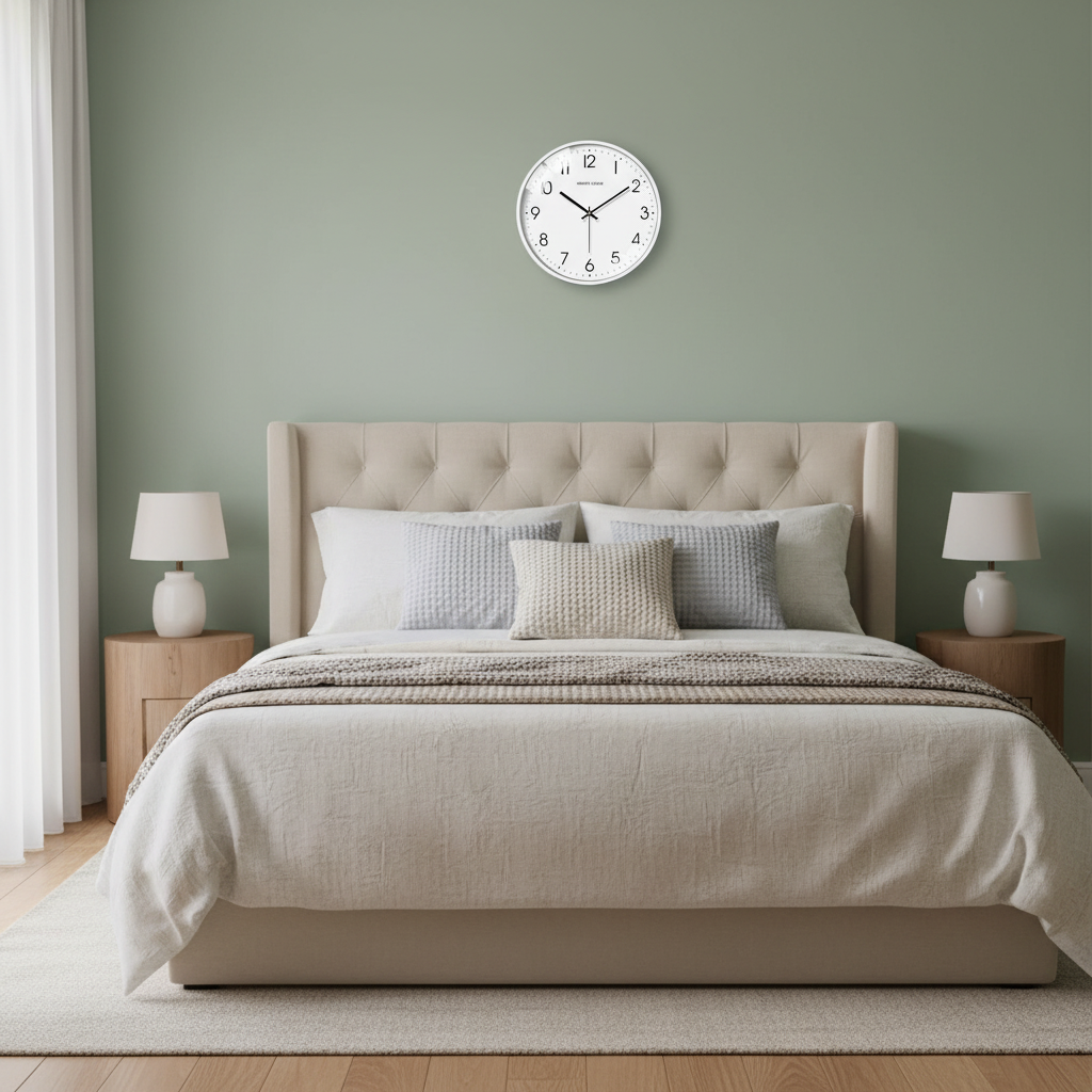 Silent White Round Wall Clock | Modern Wall Clock Decor