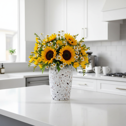 Terrazzo Style Ceramic Vase | Modern Flower Vase Decor
