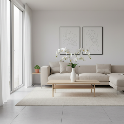 White Floor Vase | Modern Ceramic Decor